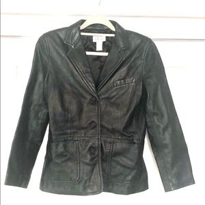 NWOT: Genuine black leather jacket